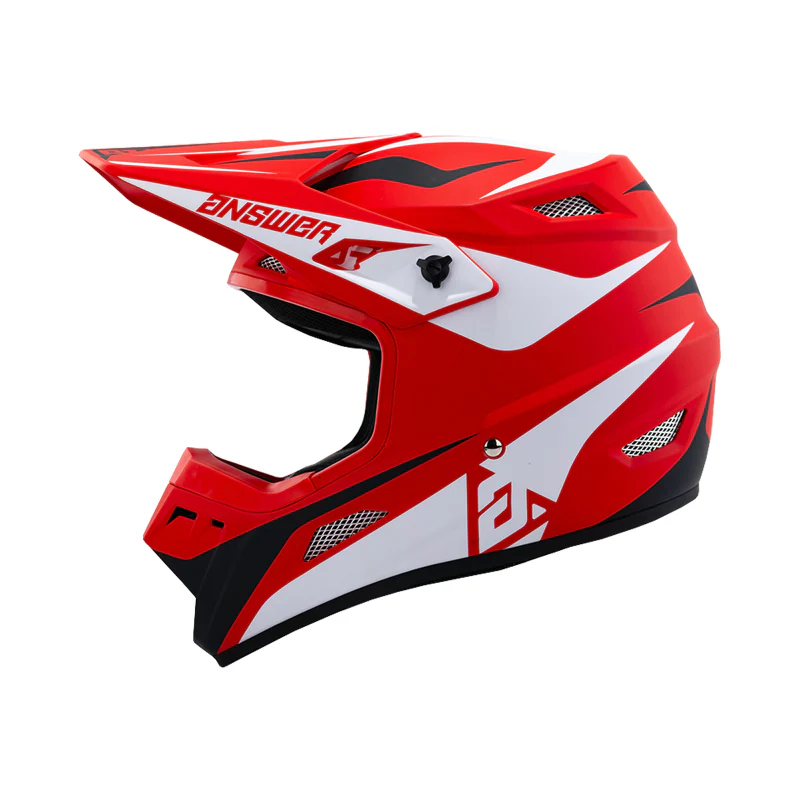 Answer 26 AR1 Mototown Helmet Glossy Red/White/Black Youth - Small - Image 2