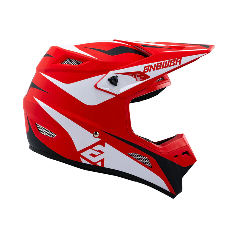 Answer 26 AR1 Mototown Helmet Glossy Red/White/Black Youth - Small - Image 3