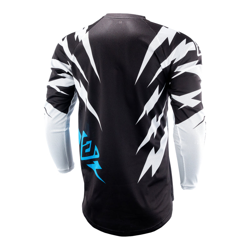 Answer 26 LE Syncron Rizz Vented Jersey Black/White/Cyan - XS - Image 2