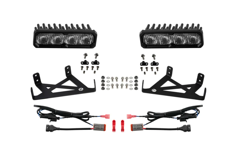 Diode Dynamics 2020-2022 Ford F-250 Super Duty F250 Fog SS6 Max LED Kit White 6000K