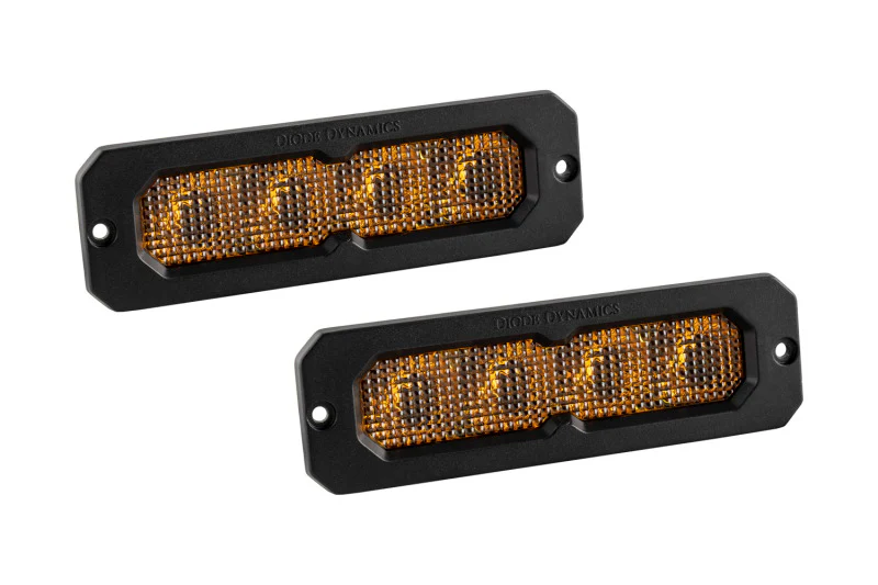 Diode Dynamics SS6 Sport Yellow Flood Flush ABL (pair) 3000K