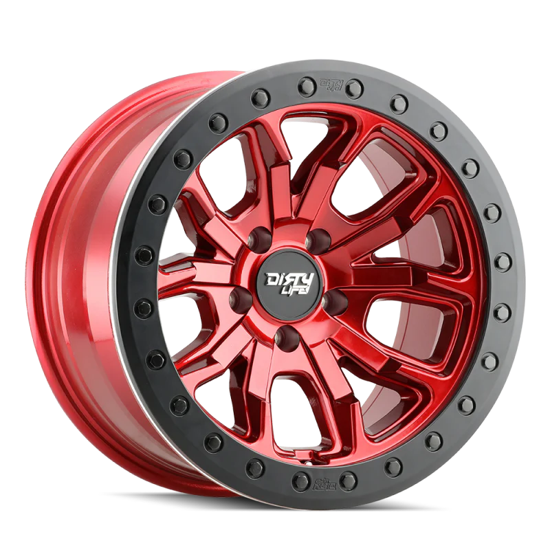 Dirty Life 9303 DT-1 17x9 / 6x135 BP / -12mm Offset / 87.1mm Hub Crimson Candy Red Wheel