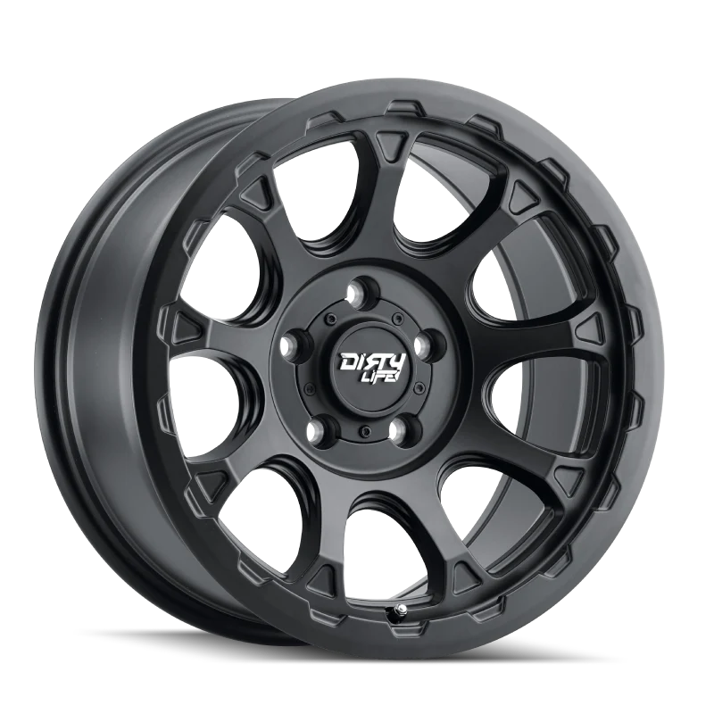 Dirty Life 9307 Drifter 17x8.5/5x127 BP/-6mm Offset/78.1mm Hub Matte Black Wheel - Beadlock