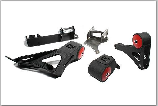 Innovative 90-93 Integra K-Series Black Steel Mounts 85A Bushings (Not K24 Trans) - Image 2