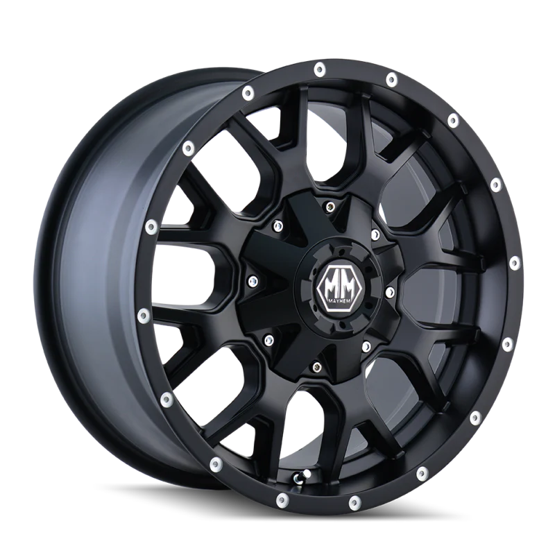Mayhem 8015 Warrior 20x10 / 8x170 BP / -25mm Offset / 125.2mm Hub Matte Black Wheel