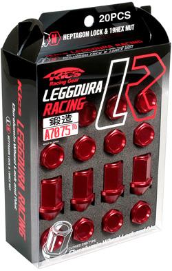 Project Kics 12X1.50 Red Leggdura Racing Lug Nuts - 20 PCS - Image 3