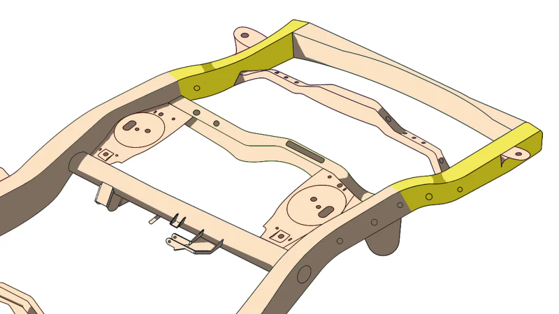Rust Buster 2003-2009 Toyota 4Runner Rear Frame Repair Kit - Left - Image 6
