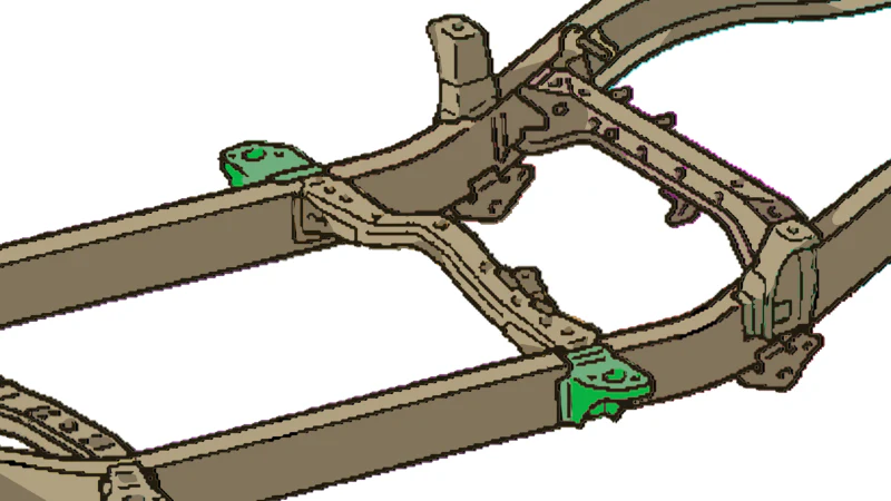 Rust Buster 95-04 Toyota Tacoma Rear Cab Mount - Left Side - Image 2