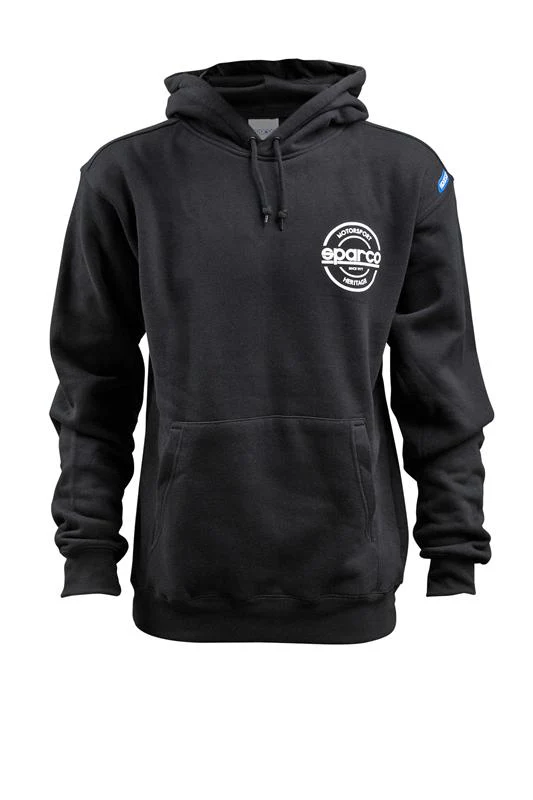 Sparco Sweatshirt Hooded S-Seal Blk Med - Image 4