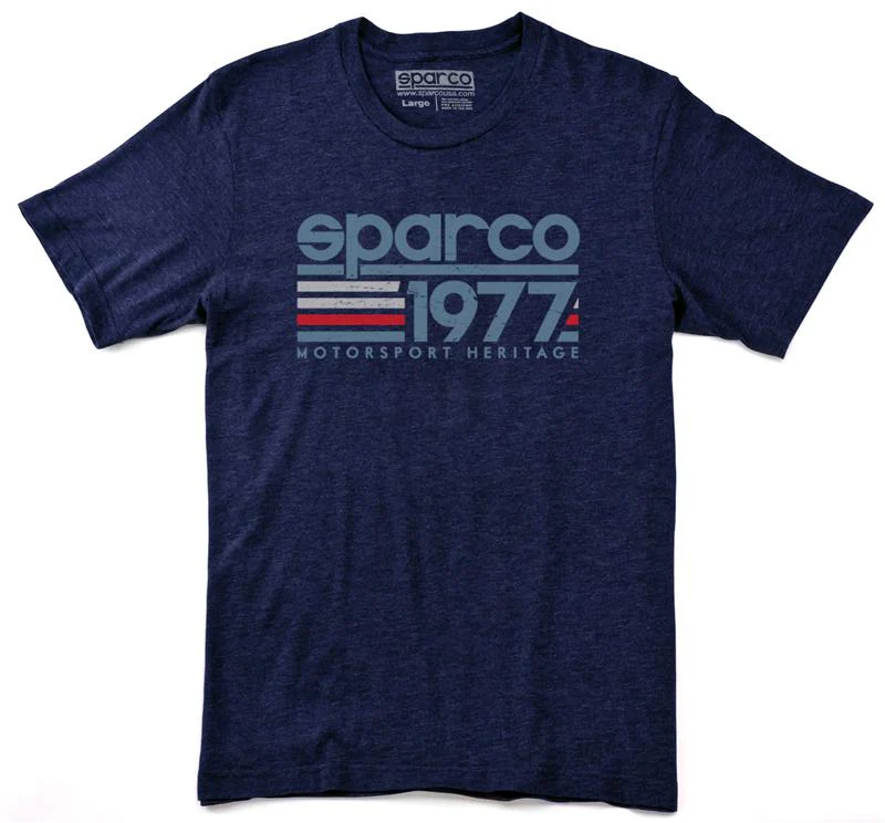Sparco T-Shirt Vintage 77 Nvy Lrg - Image 2
