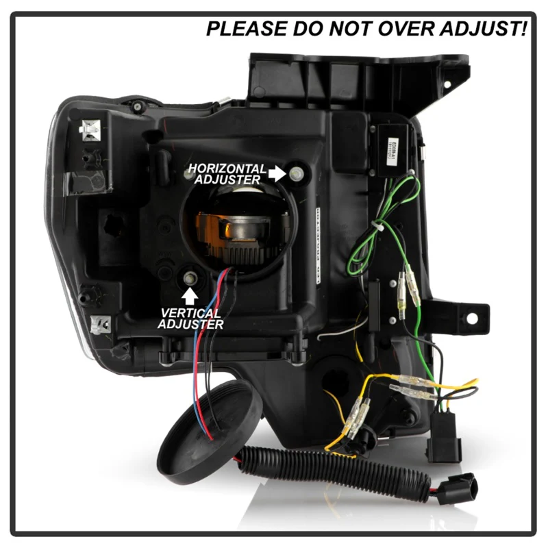 Spyder Ford F150 09-14 Halogen Light Bar Projector Headlights Black PRO-YD-FF15009PL-SEQ-BK - Image 13