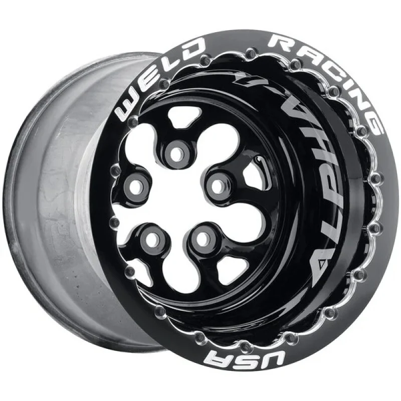 Weld Alpha-1 15x13 / 5x127 BP / 2in. BS Wheel - Black DBL MTS