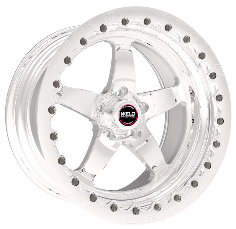 Weld S71 17x10 / 5x120mm BP / 7.2in. BS Polished Wheel 3.18in (High Pad) - Black Single Beadlock - Image 2