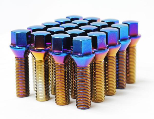 Wheel Mate Mevius Lug Bolt Set of 20 - Chrome Neon 12x1.50 40mm Cone 60 DEG TAP - Image 2